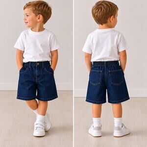 Rustler Boys Denim Shorts Size 4 NWT Relaxed Fit Blue Jean Summer Classic Play